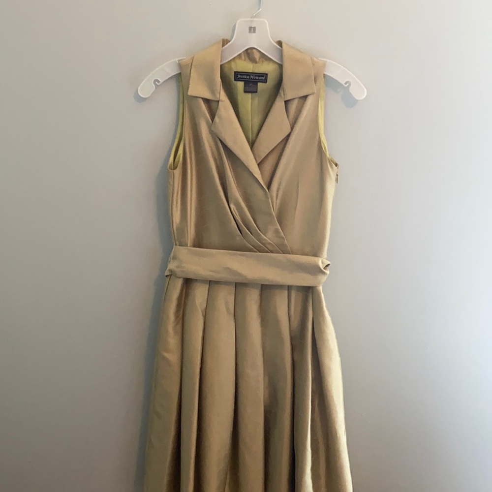 Petite Pleated Midi Dress